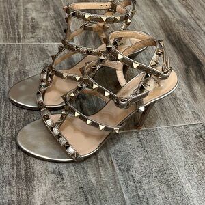 Valentino Rockstar Metallic High Heel sandals